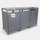 Albatros Mülltonnenbox 3er Hauswandversion 204 cm grau