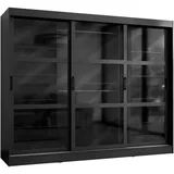 Mirjan24 Schwebetürenschrank Norlio 250 x 203 x 65 cm Schwarz