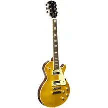 Stagg SEL-STD GOLD Standard Serie, E-Gitarre mit massivem Mahagonikorpus, gewölbte Decke
