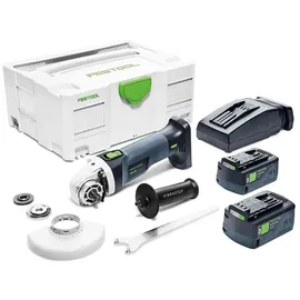 Festool AGC 18-125 5,2 EBI-Plus inkl. 2 x 5,2 Ah + Systainer SYS 3 M 187