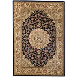 Orientteppich Kaschan 200 x 290 cm Polypropylen Blau