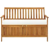 vidaXL Garten Aufbewahrungsbank Akazienholz Massiv 120 x 63 x 84 cm