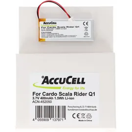 AccuCell Akku passend für den Cardo Rider Q1, Scala Rider Q1, Q3, Scala Rider Q3, FM, Solo Akku WW452050PL, WW452050PL_C, Cardo Louis Special Edition