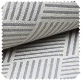 novely® Stoff exquisit MODENA - Stilvoller Möbelstoff in Leinen-Look, Schwer Entzündbar, Robust, Meterware, 1lfm grau|weiß