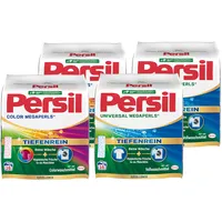 Persil Set 2x Universal & 2x Color Megaperls 64 Waschladungen (4x 16WL) Vollwaschmittel & Color Waschmittel Tiefenrein für reine Wäsche & hygienische Frische für die Maschine 20 °C bis 95 °C