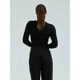 seamless basic Top Wooly schwarz, S/M,