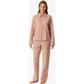 SCHIESSER Pyjama gestreift rot/weiß M