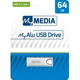 MyMedia MyAlu USB 3.2 Gen 1 USB-Stick 64GB, Typ-A My Alu Silber 69277 USB 3.2 Gen 1 (USB 3.0)