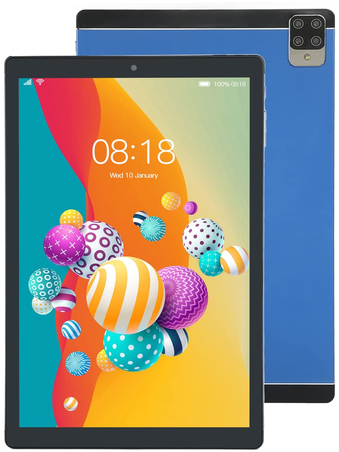 Garsent 10,1-Zoll-Tablet, 6 GB RAM, 128 GB Speicher, 1960 X 1080 IPS HD-Display, 10-Kern-Prozessor, 2 MP + 5 MP-Kamera, 8800 MAh, 5 G WiFi, Bluetooth GPS, für Android 12 (Blau)(EU)