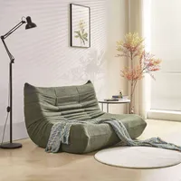 okwish Doppel Schlafsofas Relaxsessel mit Rückenlehne, Lazy Sofa, Indoor-Sitzkissen, Faltbarer Meditationsstuhl, geeignet für Schlafzimmer, Wohnzimmer, Grün