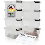 Hausfelder Aufbewahrungsbox 5 l 8-tlg. transparent