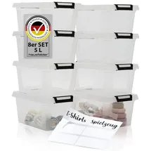Hausfelder Aufbewahrungsbox 5 l 8-tlg. transparent