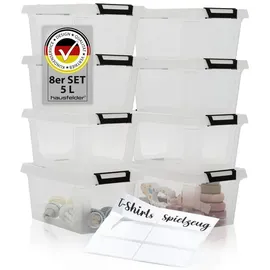 Hausfelder Aufbewahrungsbox 5 l 8-tlg. transparent