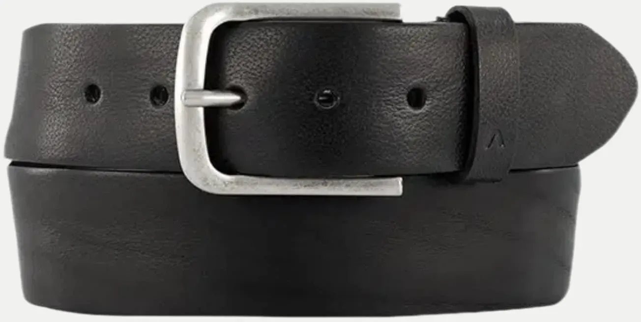Rindleder-Gürtel Vintage Schwarz 90