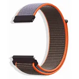 CeiBand Armband für 18MM 20MM 22MM, Nylon Uhrenarmbänder, Ersatzband mit Klettverschluss, Verstellbares Uhrband für Herren und Damen - Orange/Blau