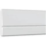 Profhome 653806 Sockelleiste Fußleiste Zierleiste Stuckleiste 2 m 200 cm x 1,2 cm x 15 cm Weiß