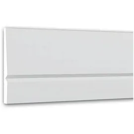 Profhome 653806 Sockelleiste Fußleiste Zierleiste Stuckleiste 2 m 200 cm x 1,2 cm x 15 cm Weiß
