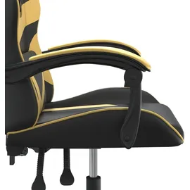 vidaXL Gaming-Stuhl Schwarz und Gold für PC