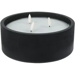WellHome - Runde LED Kerze, Farbe schwarz, Ø20x8cm