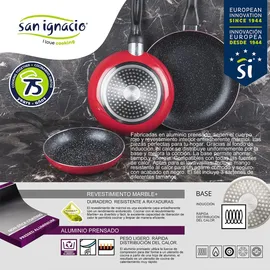 San Ignacio - Dina-Kochgeschirr: 4 Töpfe mit Deckel und Set mit 3 Pfannen, Ø16/20/24 cm,