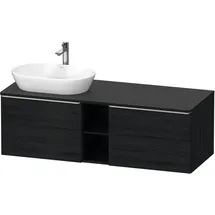 Duravit D-Neo Konsolenwaschtischunterbau wandhängend Eiche Schwarz Matt 1400x550x459 mm - DE4950L701 DE4950L70160000