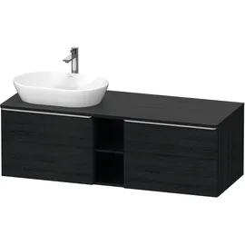 Duravit D-Neo Konsolenwaschtischunterbau wandhängend Eiche Schwarz Matt 1400x550x459 mm - DE4950L701 DE4950L70160000