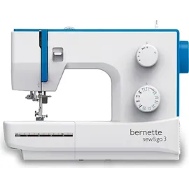 Bernette sew&go 3 - 19 Nähprogramme, automatische Einfädelhilfe, Fadenabschneider, Stichlänge und Nähfußdruck einstellbar