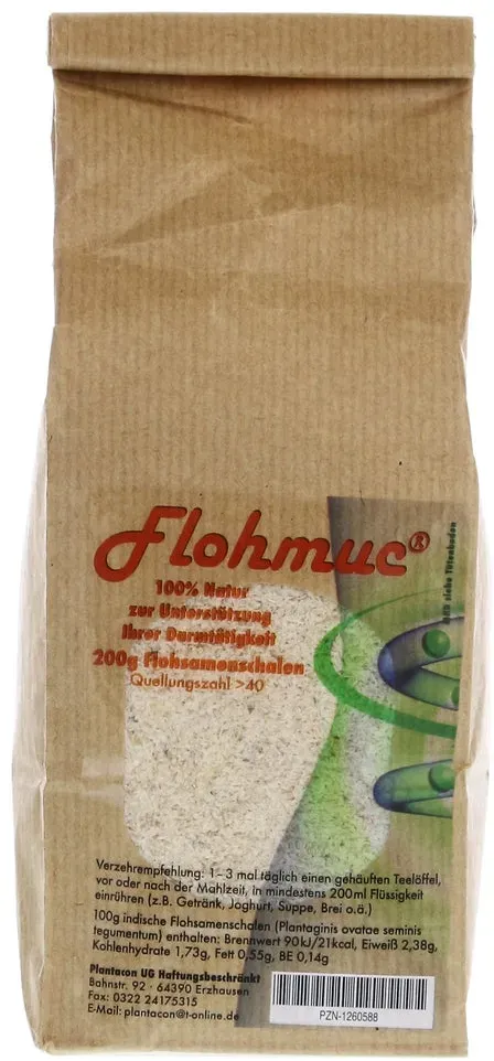 Preisvergleich Produktbild Flohmuc Flohsamenschalen Pulver 200 g