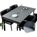 CIEEIN CIEHT PU Tischdecke Tischmatte Schreibtisch Tischfolie Schutzfolie Tischfoli Tischschutz Matte Wasserdicht Schwarz+Grau 60 * 60cm