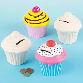 Baker Ross EV5404 Keramik-Spardosen Cupcake(2 Stück), 10 cm, Ceramic
