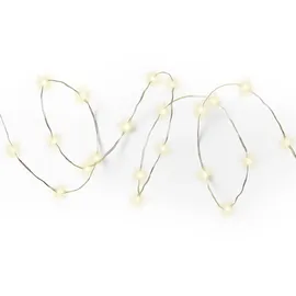 MARELIDA LED Solar Drahtlichterkette - 50 warmweiße LED) - Blinkfunktion) - L: 4,9m - Dämme...