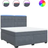 vidaXL Boxspringbett 180 x 200 cm Dunkelgrau