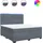 vidaXL Boxspringbett 180 x 200 cm Dunkelgrau