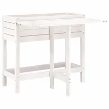vidaXL Pflanzkasten mit Klappbarer Tischplatte 80 x 40 x 75 cm Weiß