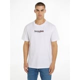 Tommy Jeans T-Shirt »TJM REG RWB TJ TWIST FLAG TEE«, Gr. M, white, , 91014653-M