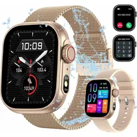 Smartwatch, Damen Herren Smartwatch, Fitness Tracker Uhr Smartwatch (Fitnessuhr mit Telefonfunktion 2,01" HD Voll Touchscreen Zoll