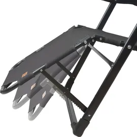 CampFeuer Sonnenliege mit Dach 200 x 70 x 30 cm Anthrazit