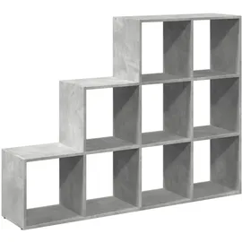 vidaXL Bücherregal 3 Stufen 137,5 x 29 x 103,5 cm Betongrau