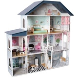 Deqube Holz, 4-stöckiges Premium Puppenhaus - Multicolor - One Size