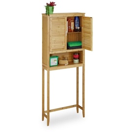Relaxdays Waschmaschinenschrank, 10020299_0 braun 3 Fachböden 70,0 x 22,5 x 176,0 cm