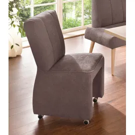 exxpo - sofa fashion Hochlehnsessel Costa Kunstleder 52 x 95 x 71 cm Braun mit Rollen