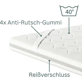 möbel-gerner Topper 7-Zonen Matratzentopper 80 x 200 cm weiß