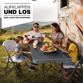 CASARIA Klapptisch 180 x 75 x 73 cm schwarz