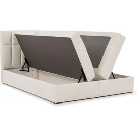 yourhouse24 Boxspringbett Panama Doppelbett Bettgestell Lattenrost (Farbe: coral 10, Größe: 200x200 cm) - Blau