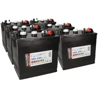 Q-Batteries 6x Q-Batteries 6DC-240 6V 240Ah Deep Cycle Traktionsbatterie