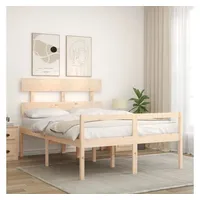 VidaXL Seniorenbett mit Kopfteil 140x200 cm Massivholz