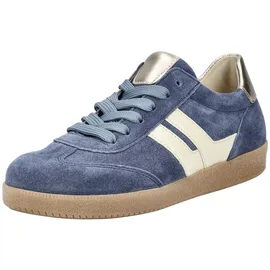 Gabor Damen Sneaker Veloursleder Blau/Weiß 41