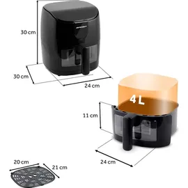 Berdsen Heißluftfritteuse 4L Bd-658 schwarz