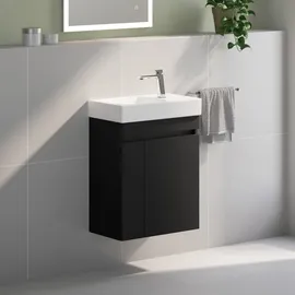 Evineo ineo5 evo Unterschrank B: 51 cm, 2 Türen, mit Griffmulde, für Geberit iCon Handwaschbecken, BE0974WH,