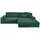 KAWOLA Ecksofa Lana Cord Recamiere rechts smaragd